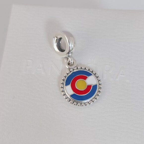 Pandora Colorado Flag Exclusive Dangle Charm S925 Silver with box - Picture 4 of 10